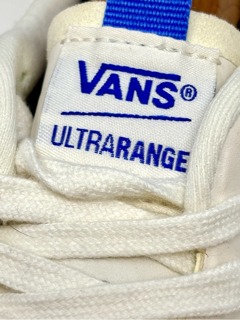 Vans UltraRange EXO Sneakers True Blue Marshmallow White Lace Up Shoes Size 6.5 - Picture 6 of 9